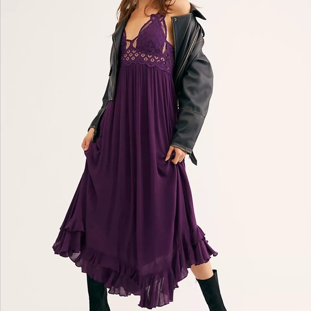 Free People Purple Adella Maxi Dress
